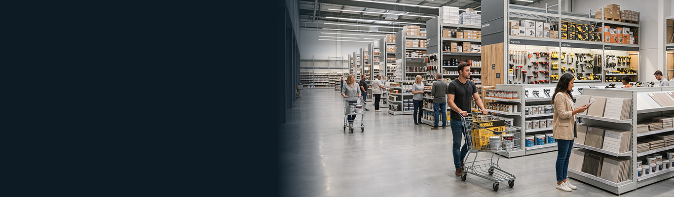 Ejecutivo revisando información de retail desde una tablet